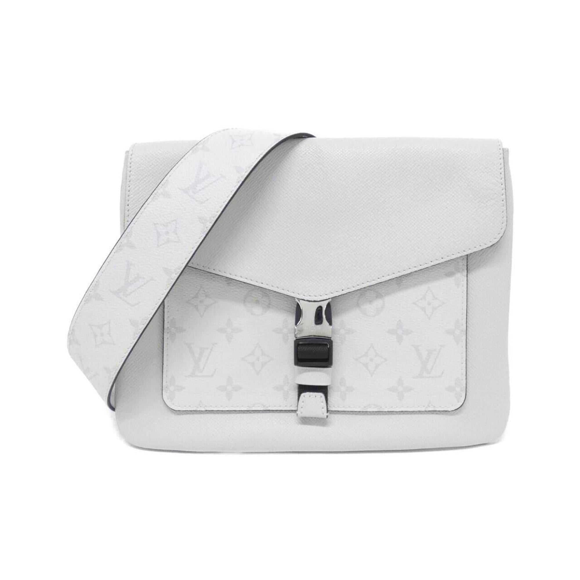 Louis Vuitton White Coated Canvas Shoulder Bag
