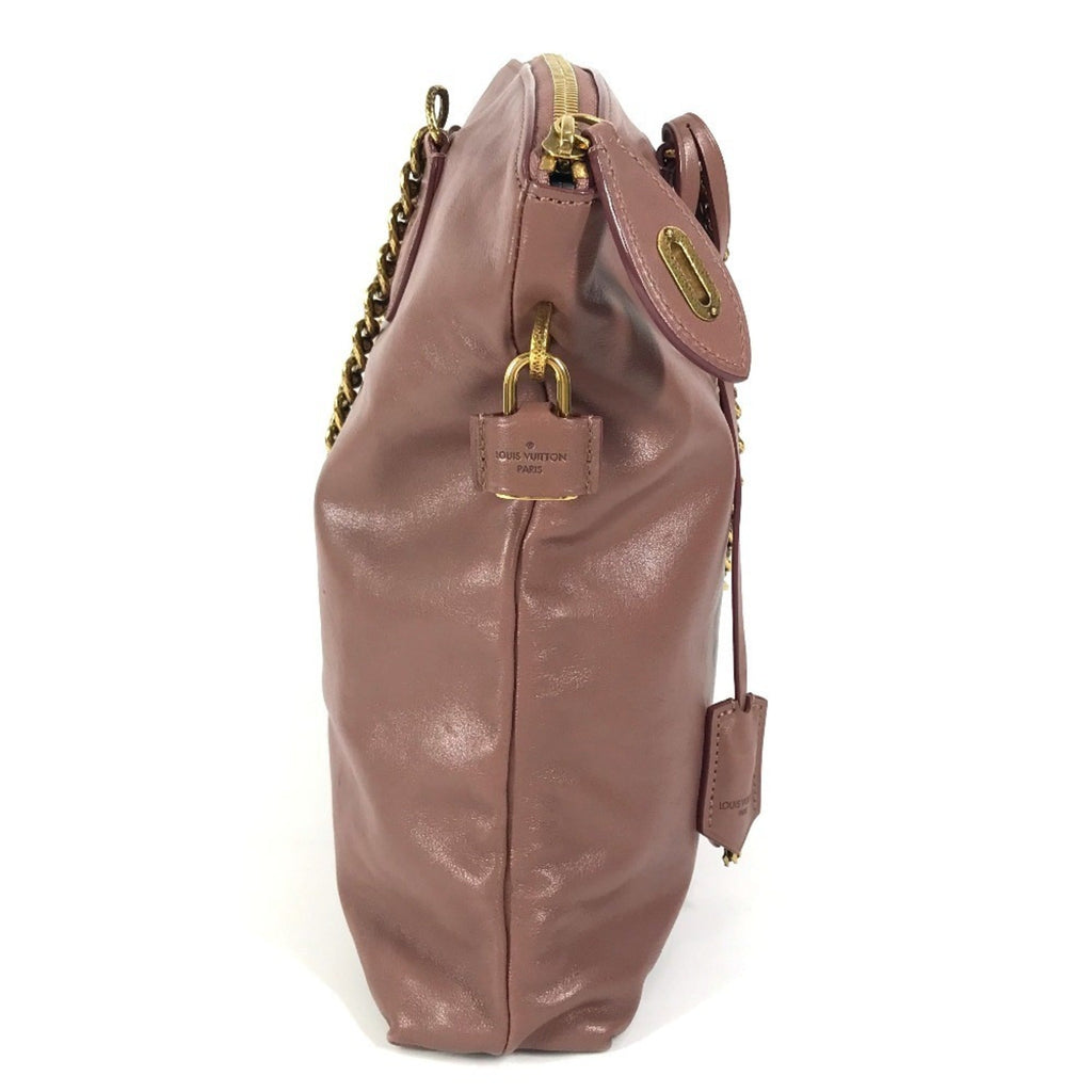 Louis Vuitton Pink Rose Leather Shoulder Bag Tote Bag