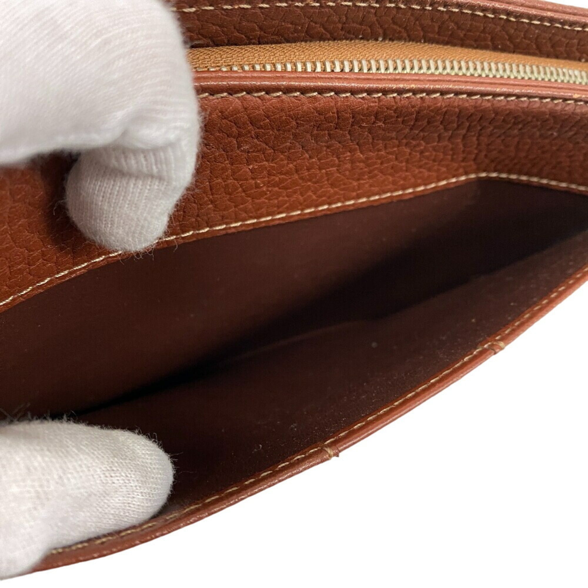 Burberry Brown Leather Clutch Bag