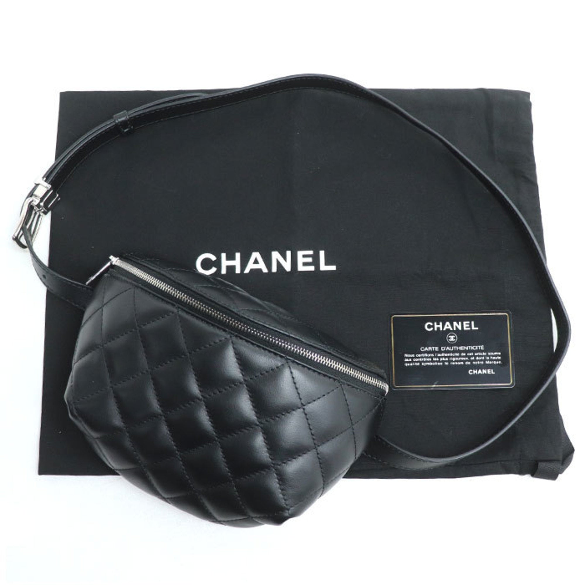Chanel Black Leather Fanny Pack