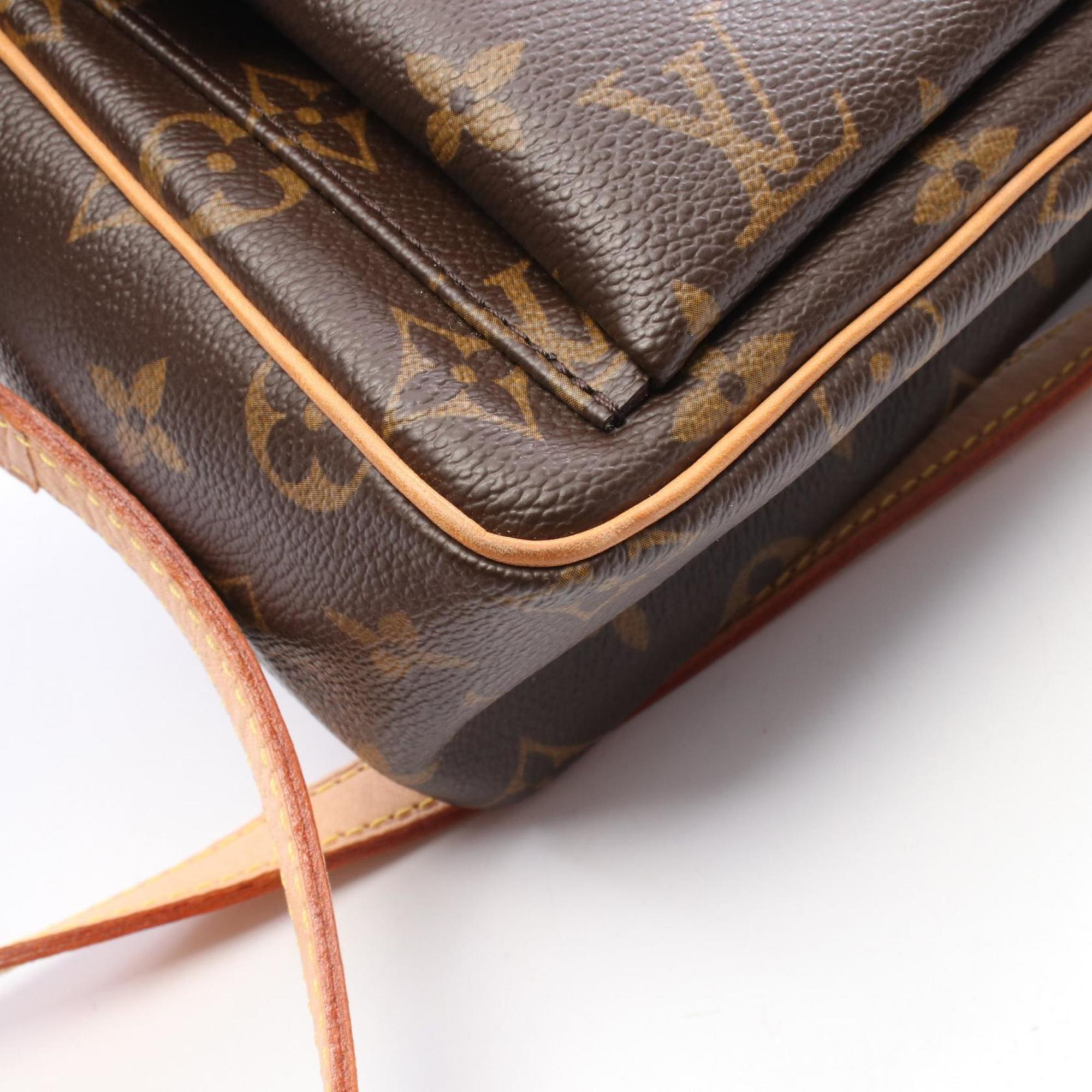 Louis Vuitton Brown Coated Canvas Pvc Monogram Leather Handbag Shoulder Bag