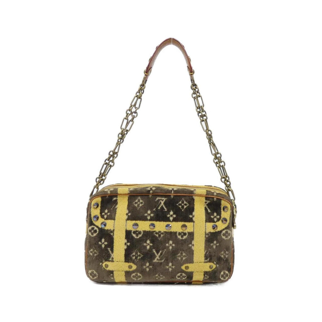 Louis Vuitton Brown Marron Pile Fabric Shoulder Bag