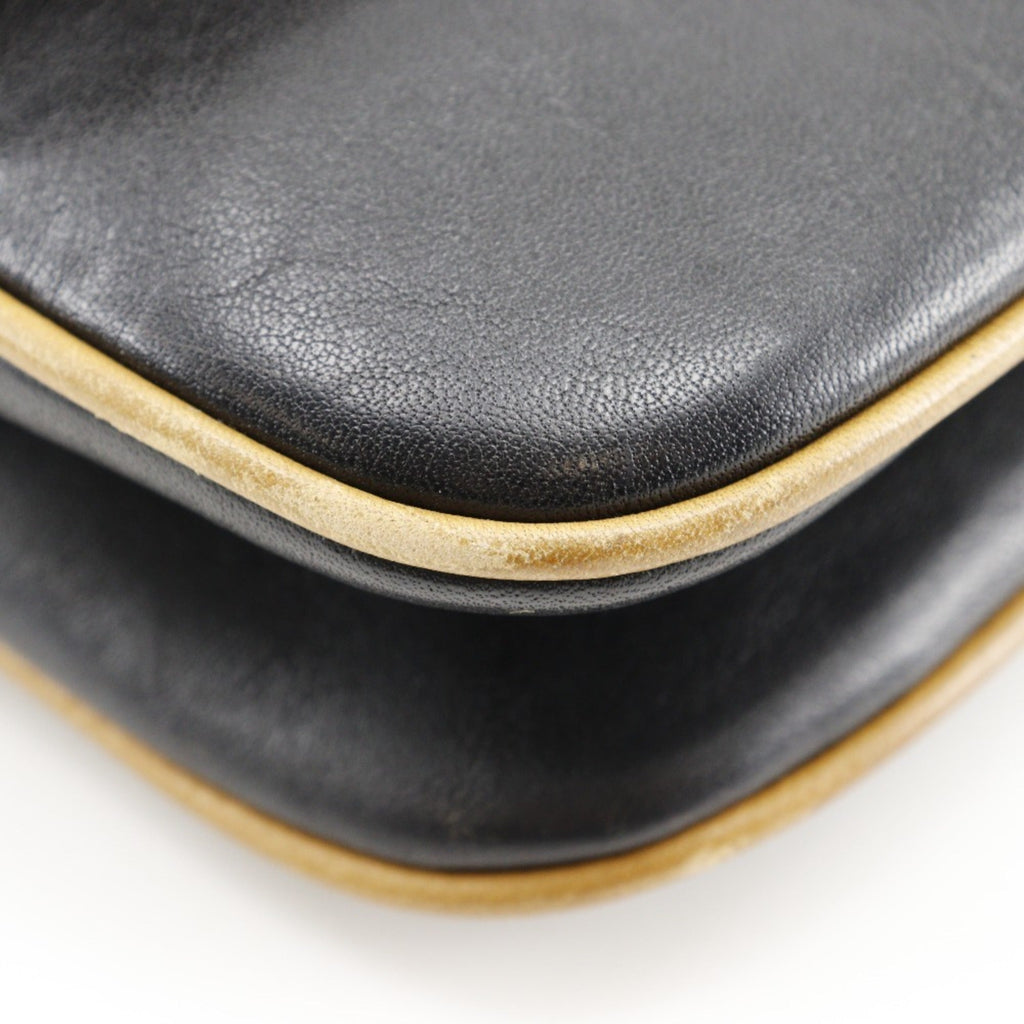 Celine Black Leather Shoulder Bag
