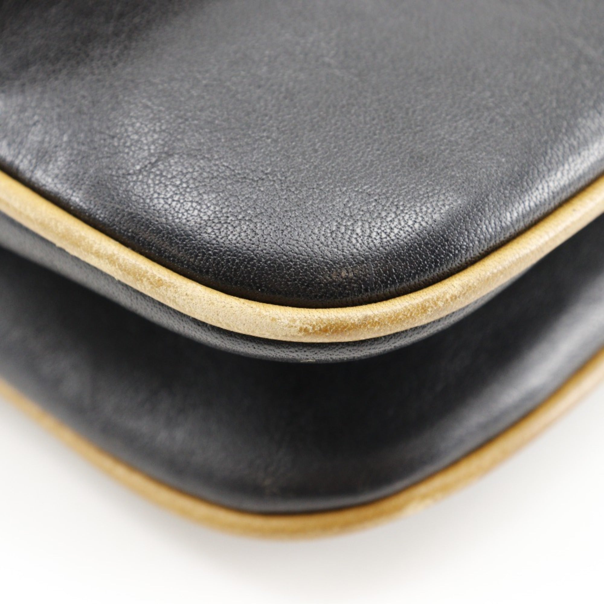 Celine Black Leather Shoulder Bag