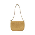 Chanel Beige Grained Calfskin Shoulder Bag