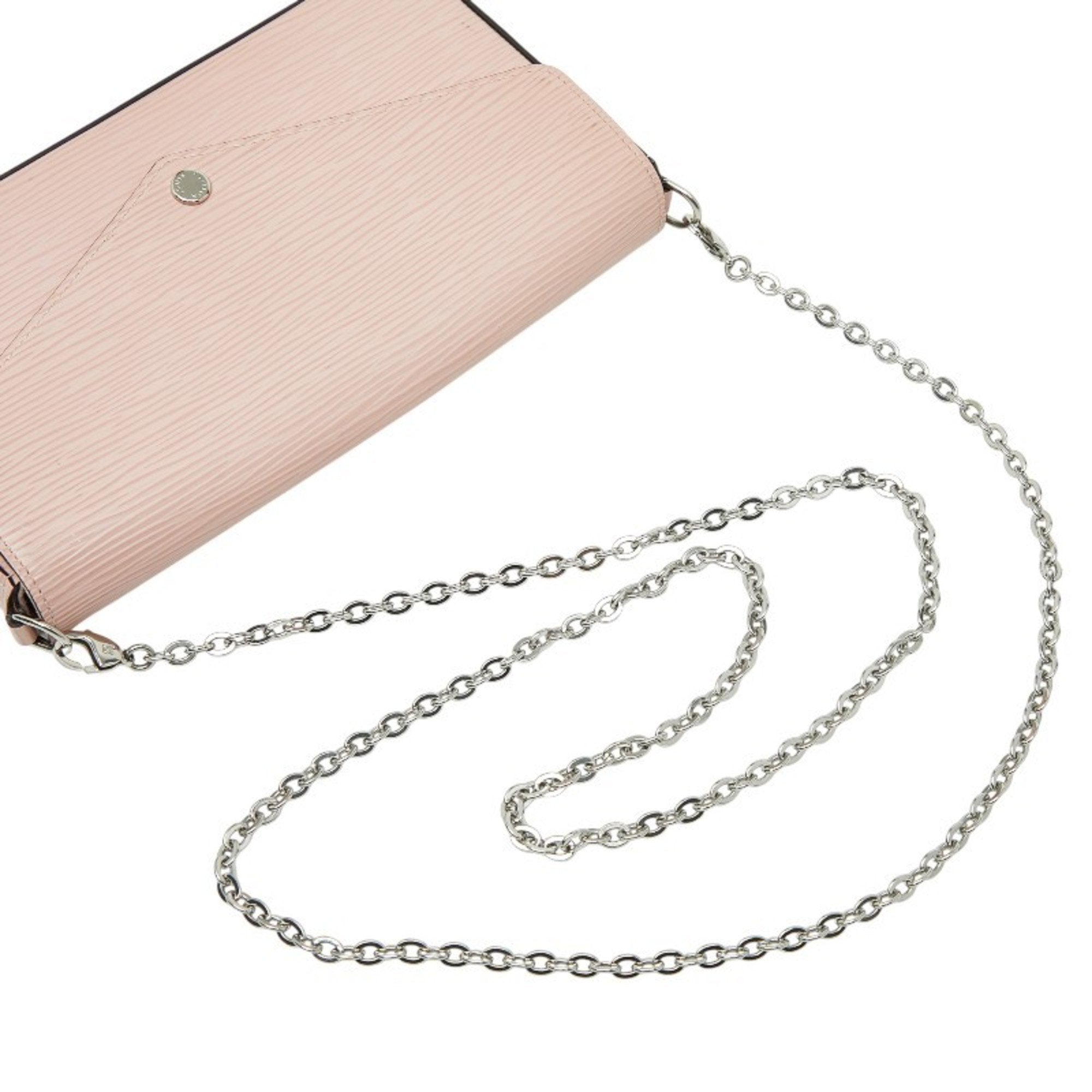 Louis Vuitton Pink Rose Ballerine Leather Pochette Shoulder Bag