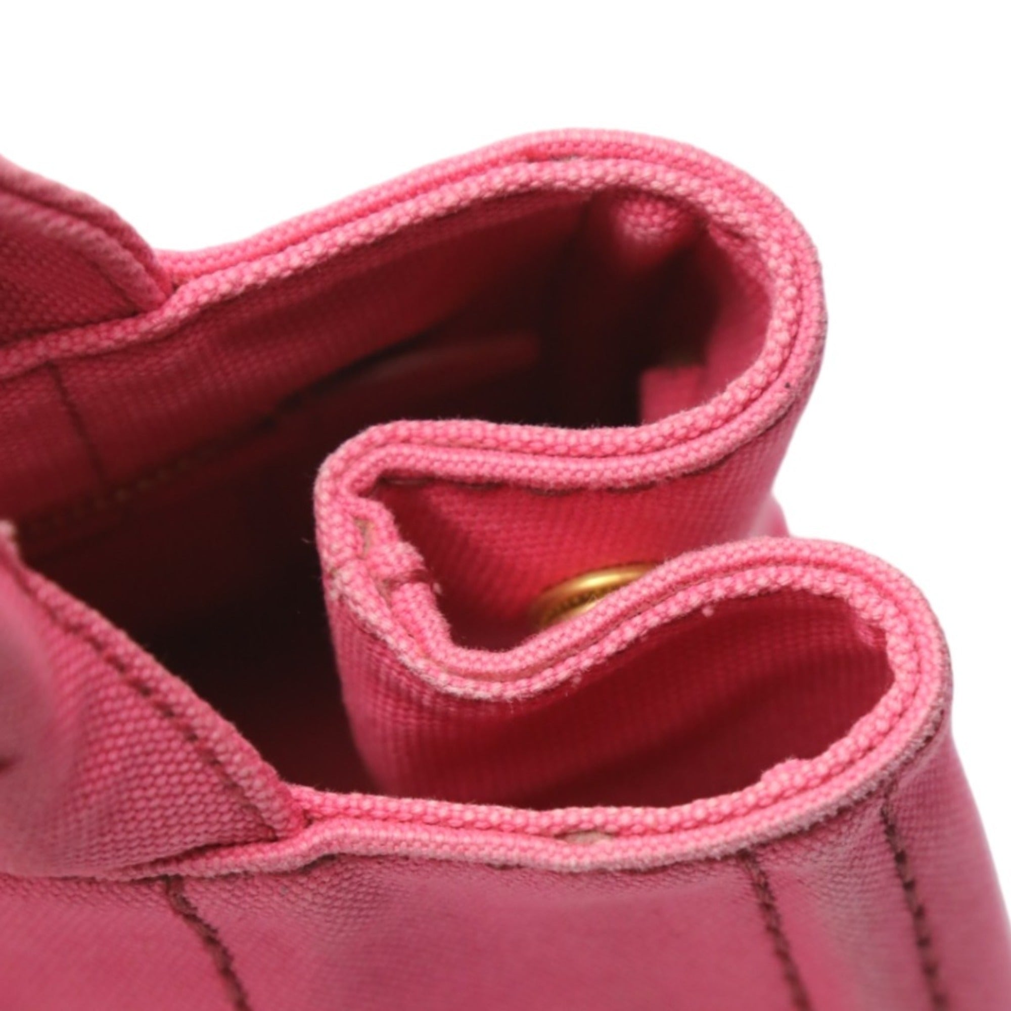 Prada Canapa Pink Cotton Canvas Tote Bag