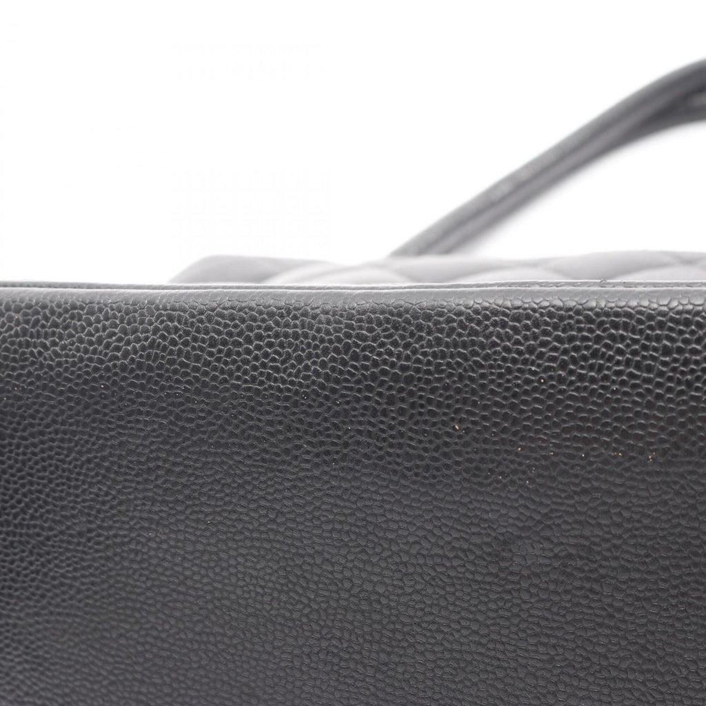Chanel Black Grained Calfskin Handbag Tote Bag