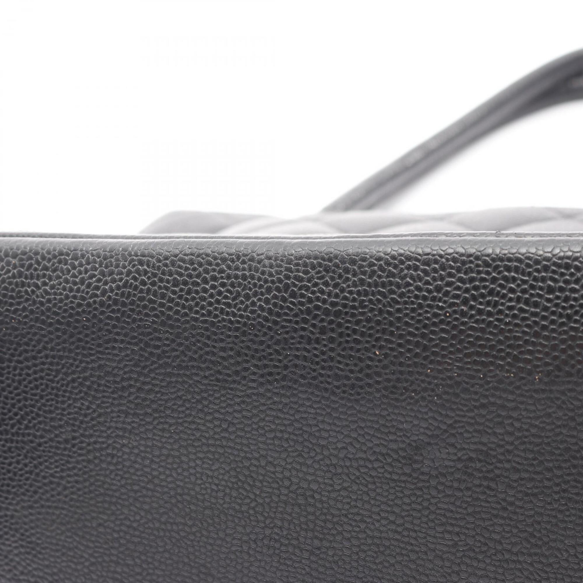 Chanel Black Grained Calfskin Handbag Tote Bag