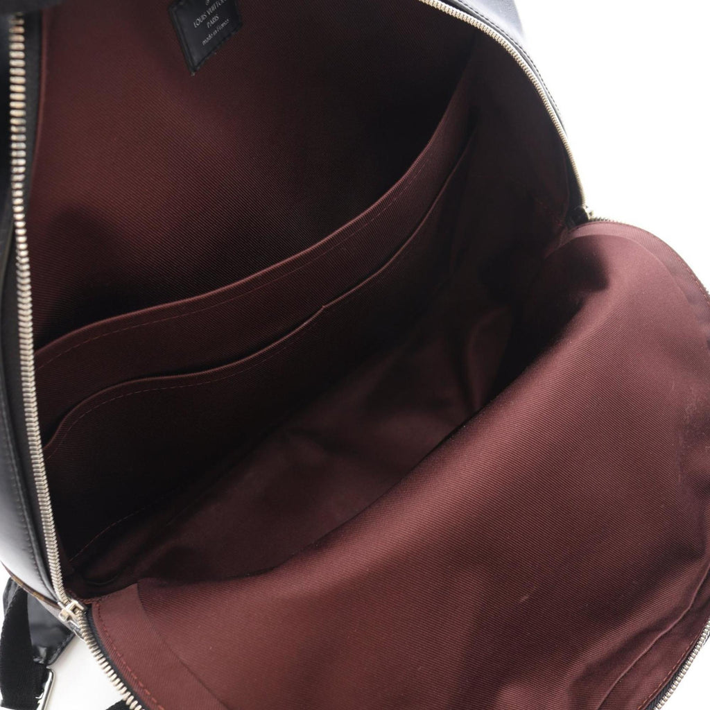 Louis Vuitton Black Brown Monogram Macassar Coated Canvas Leather Backpack