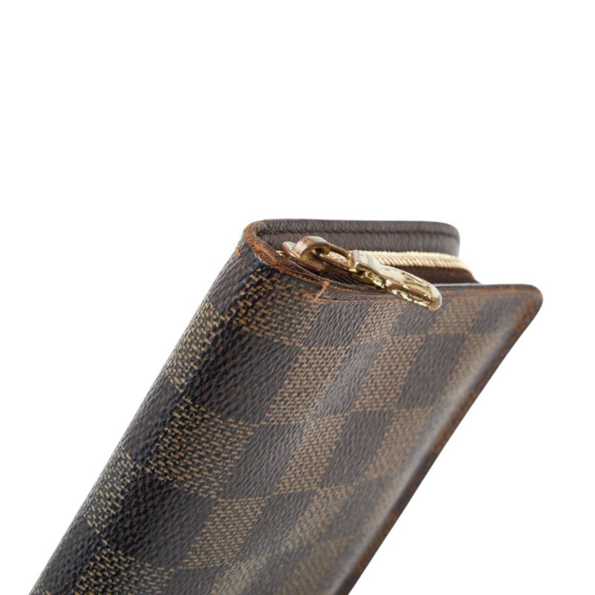 Louis Vuitton Brown Pvc Leather Long Wallet