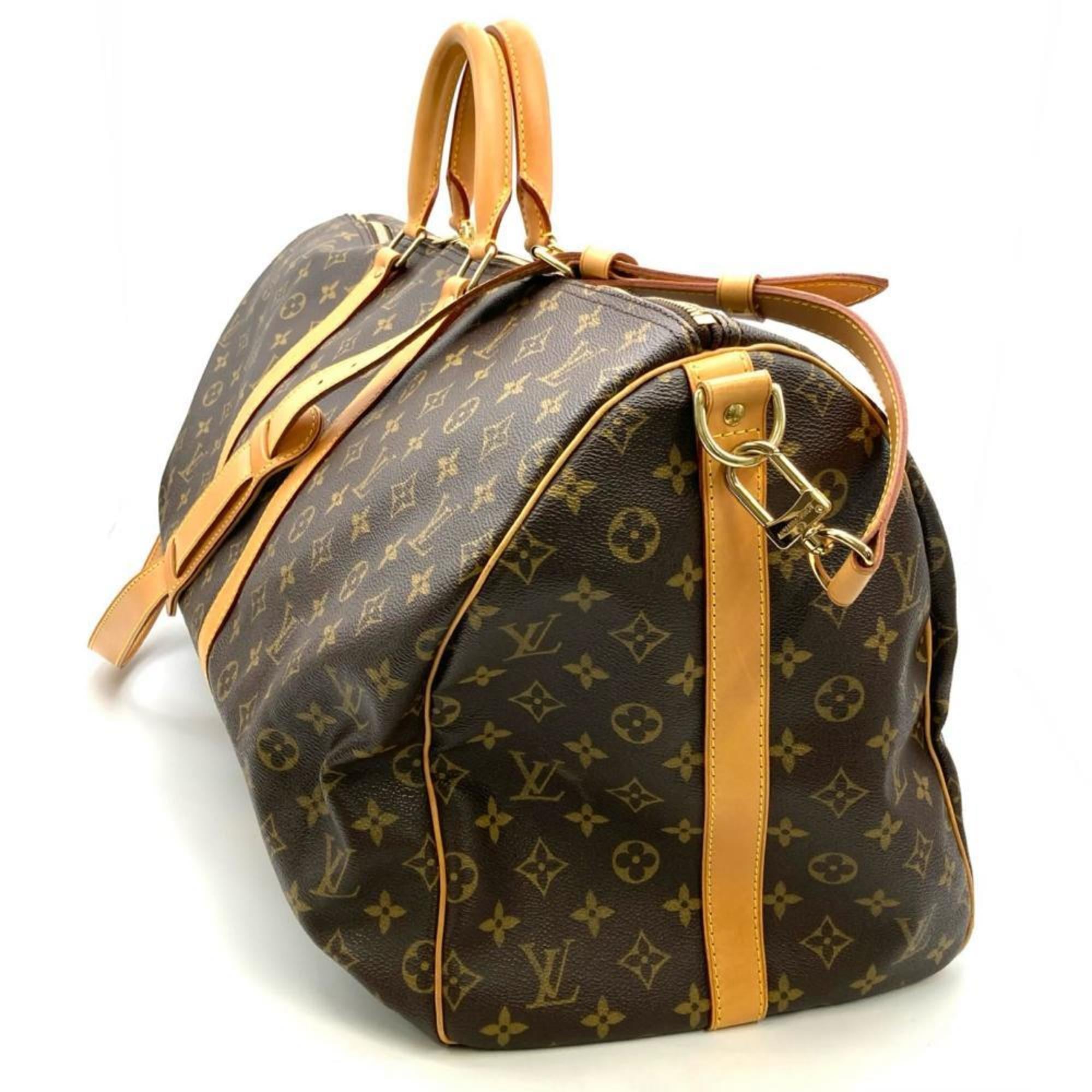 Louis Vuitton Monogram Brown Monogram Leather Boston Bag