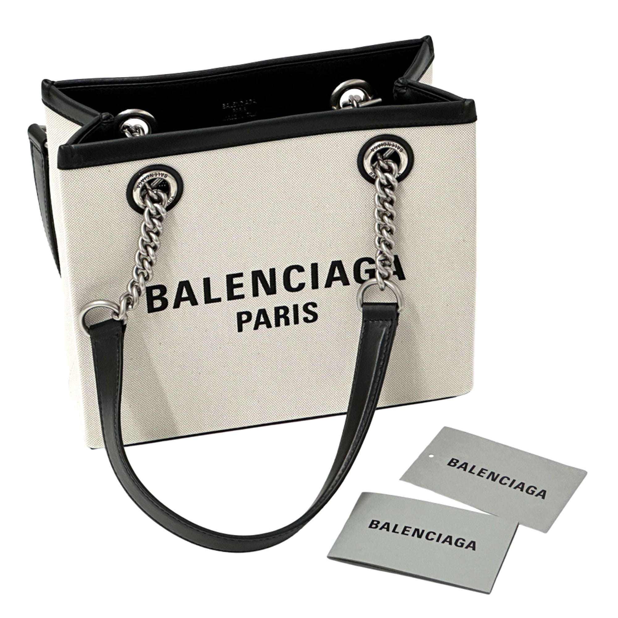 Balenciaga Black Canvas Handbag Shoulder Bag Tote