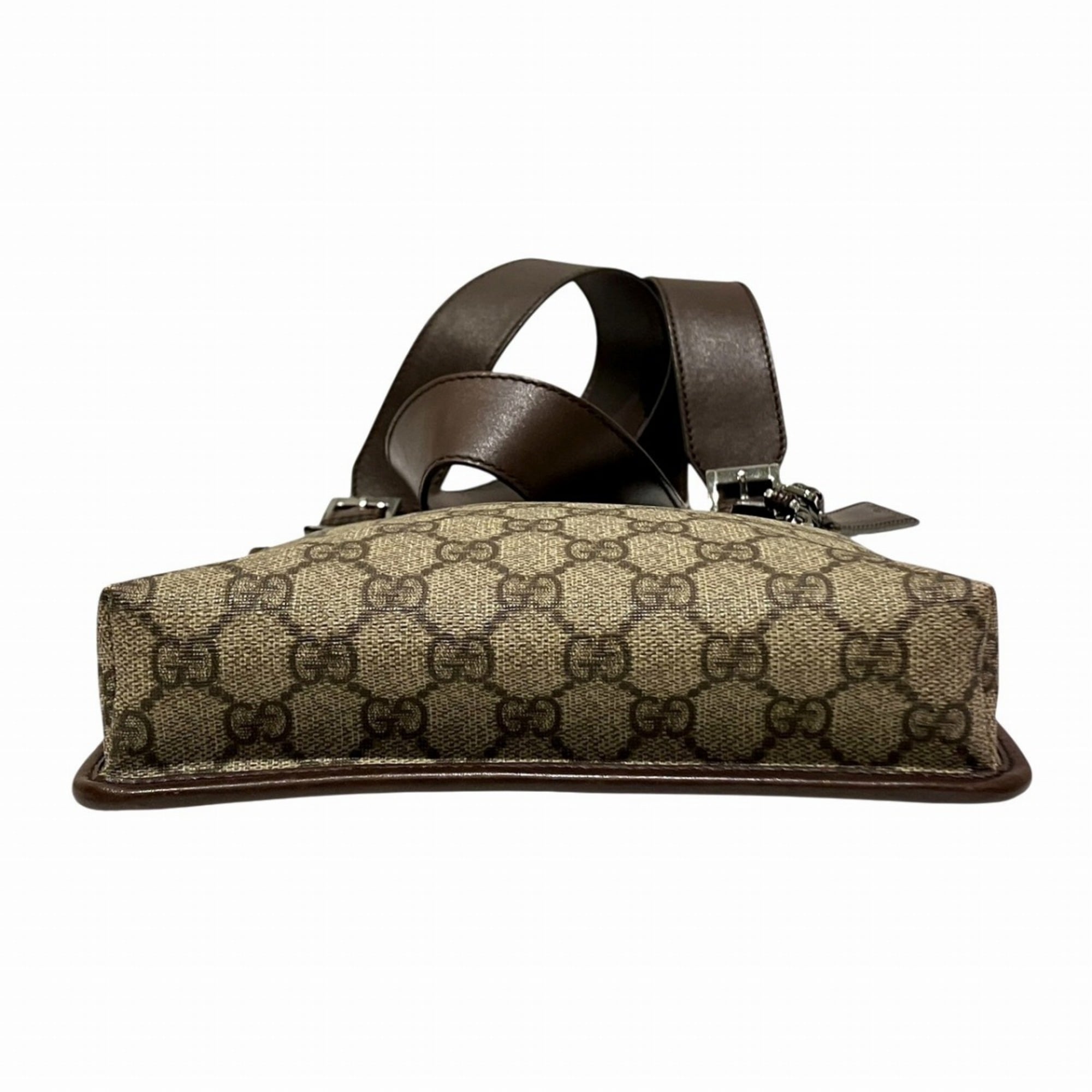Gucci Beige Brown Pvc Leather Shoulder Bag (Pre-Owned)