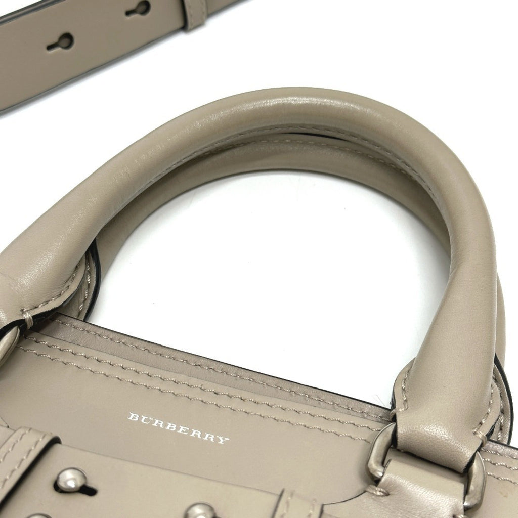 Burberry Beige Canvas Leather Handbag