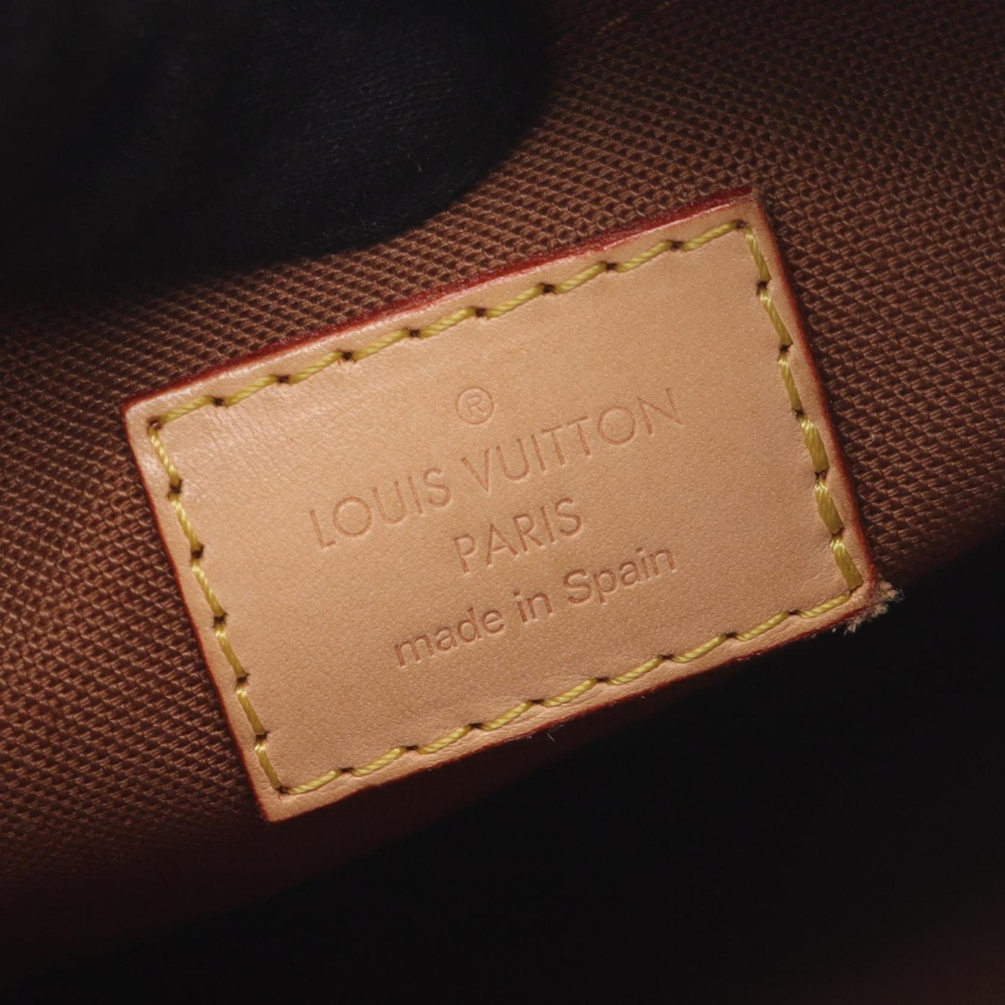 Louis Vuitton Brown Coated Canvas Leather Shoulder Bag