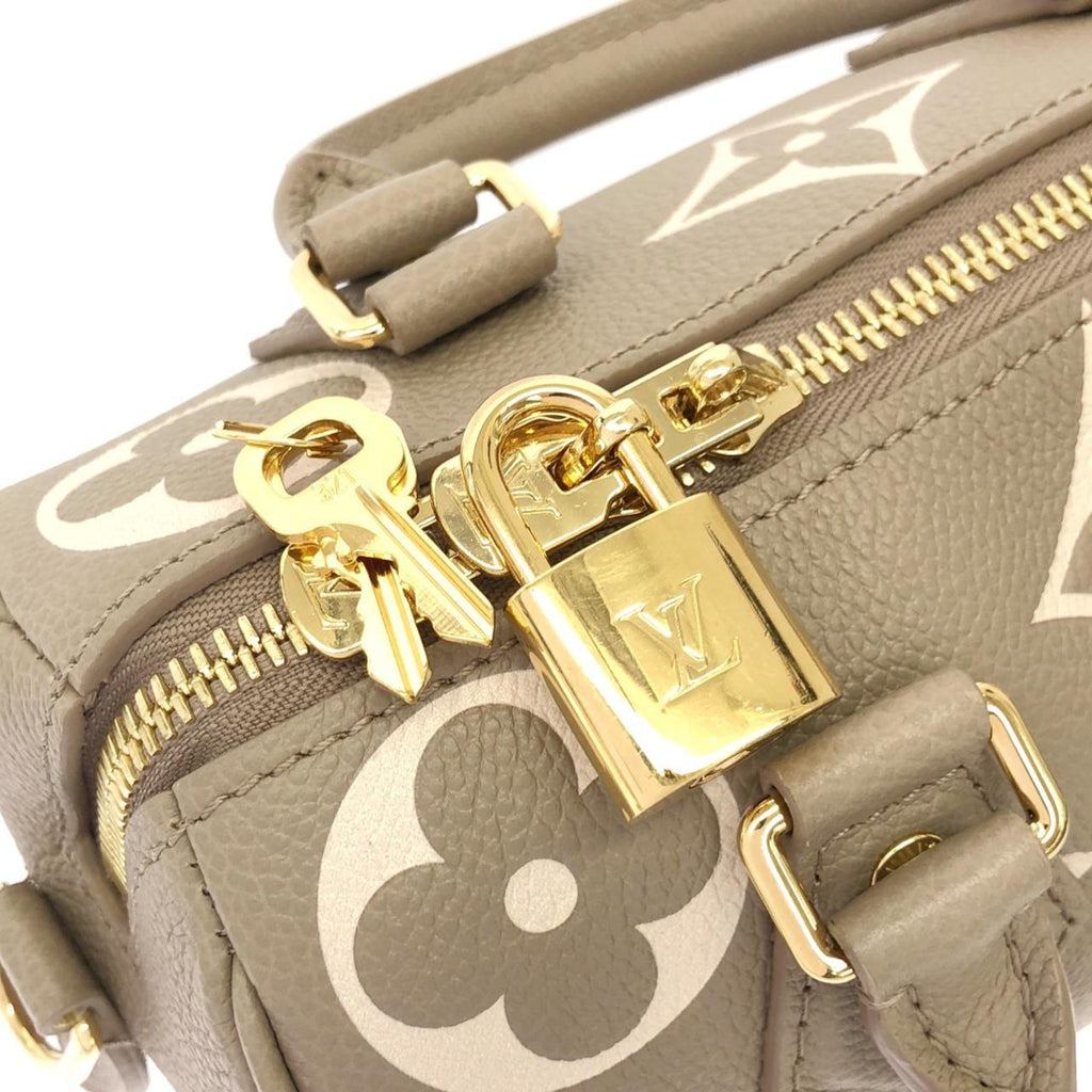 Louis Vuitton Cream Tourterelle Leather Boston Bag