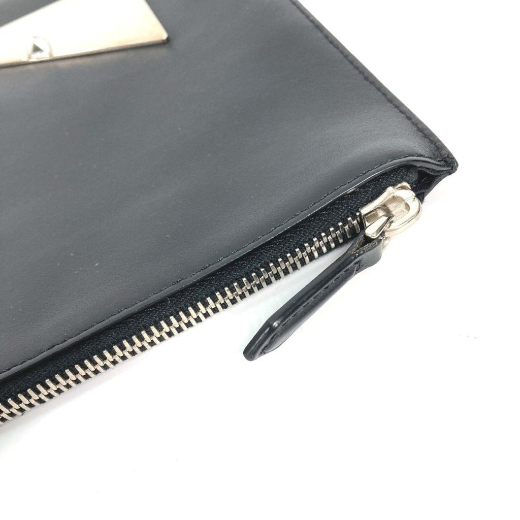 Fendi Black Leather Clutch Bag