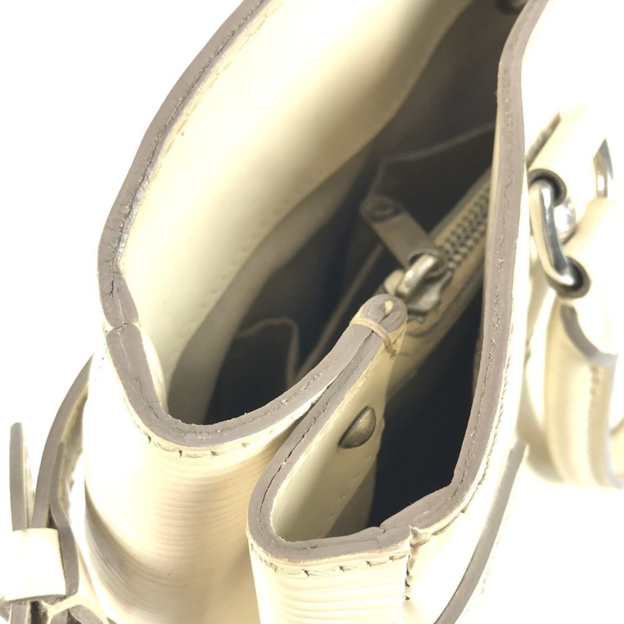 Louis Vuitton Lv Off White White Epi Leather Handbag Tote Bag