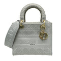 Christian Dior Gray Canvas Handbag Shoulder Bag (Pre-Owned)