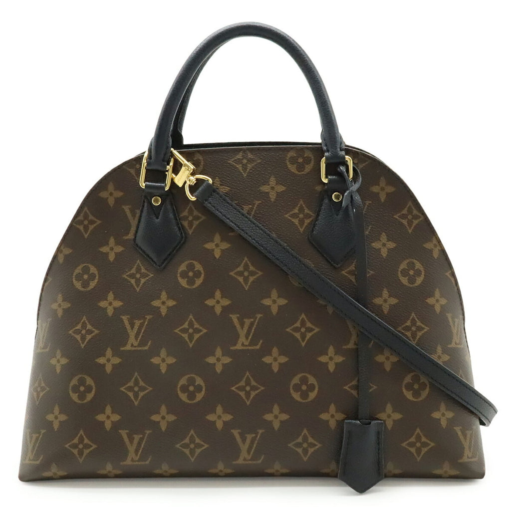 Louis Vuitton Noir Monogram Canvas Leather Handbag Shoulder Bag
