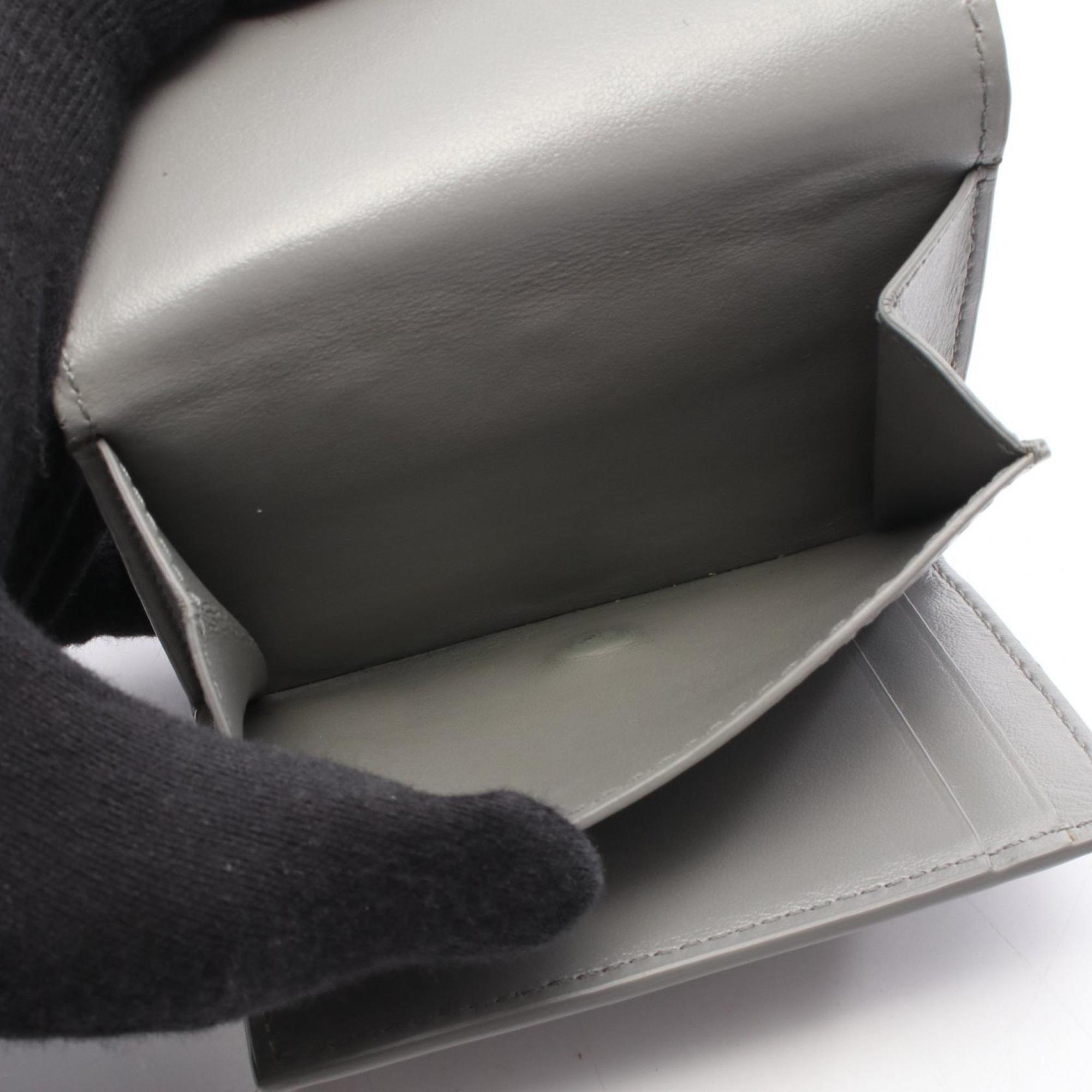 Bottega Veneta Gray Leather Wallet (Tri-Fold)