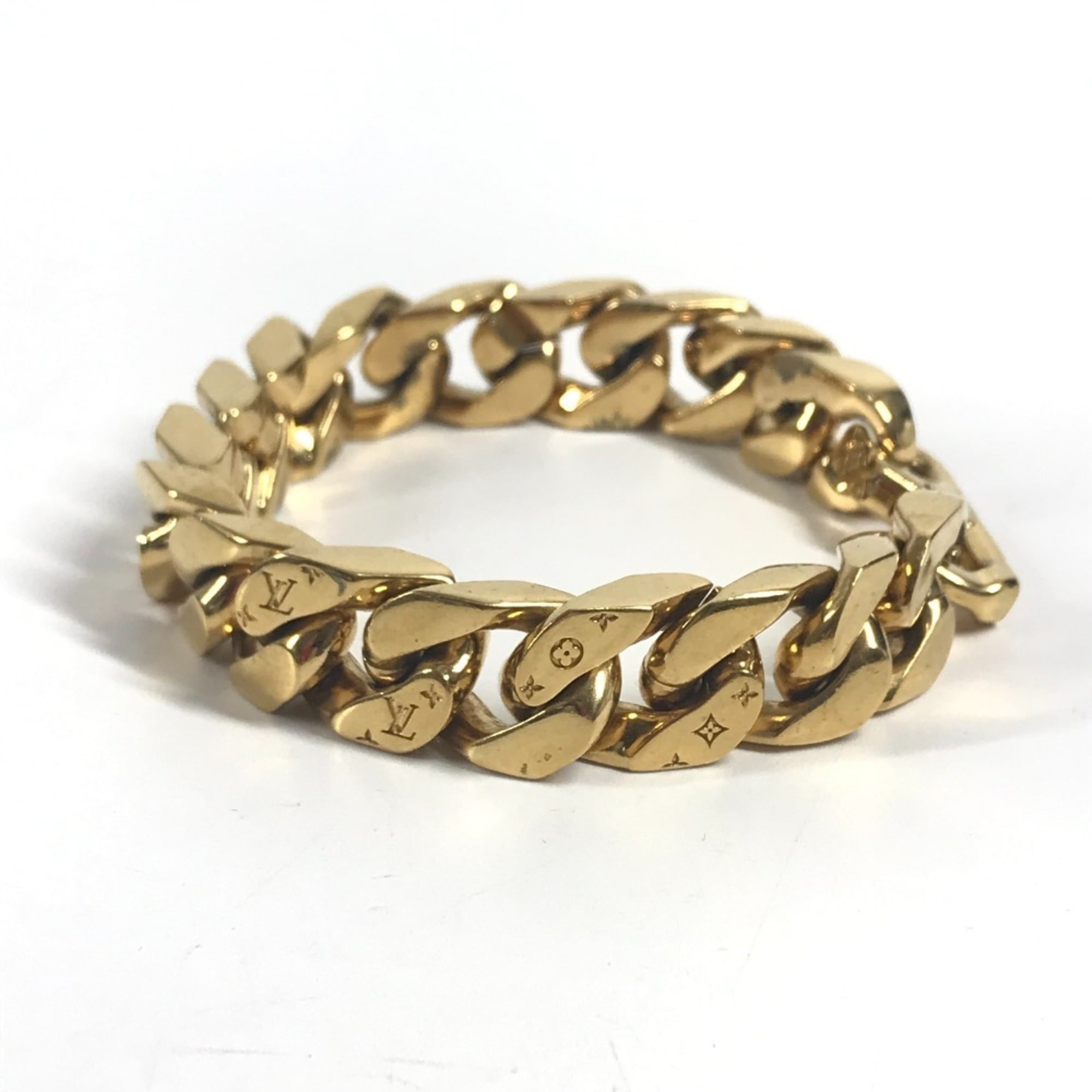 Louis Vuitton Monogram Gold Metal Charm Bracelet