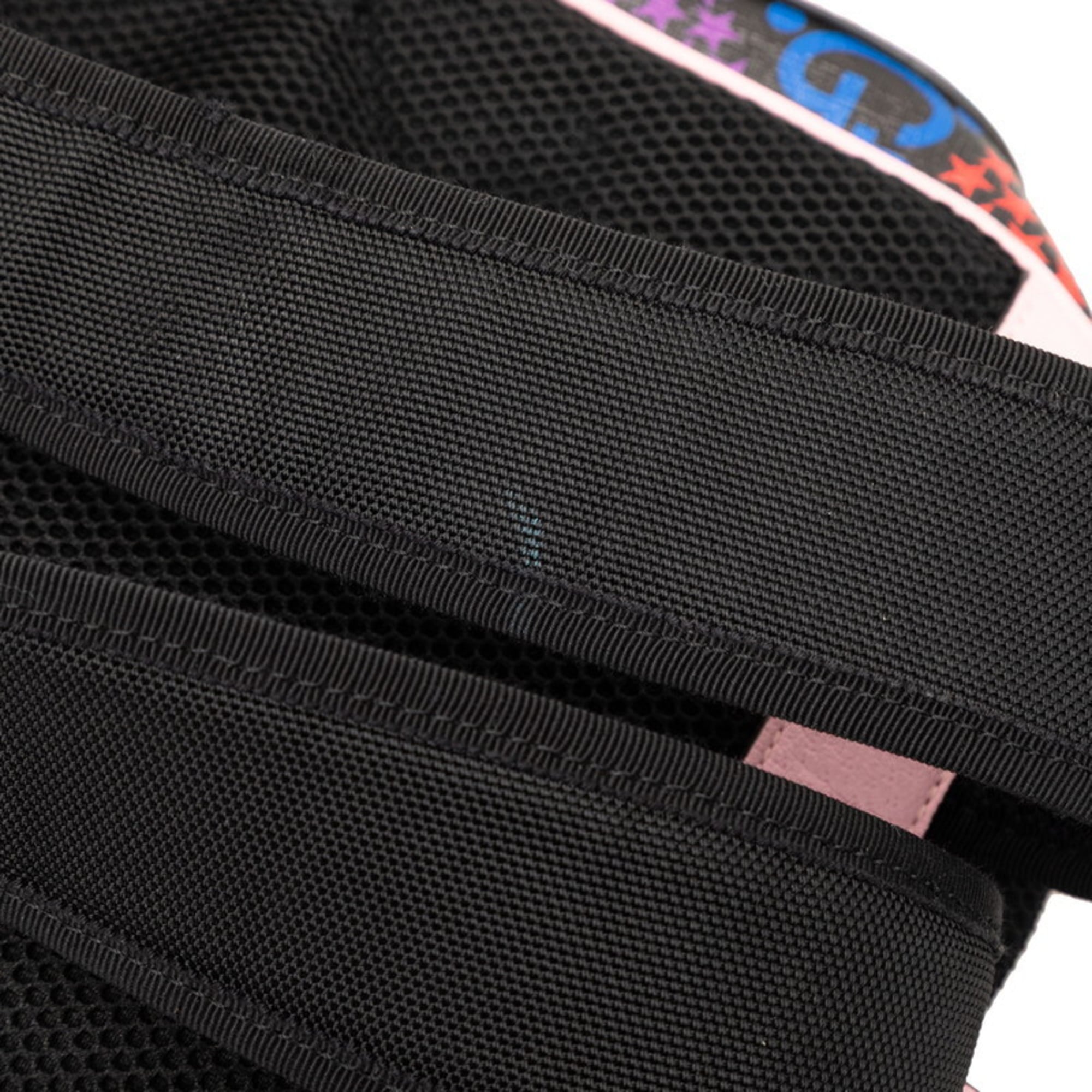 Gucci Black Multi-Color Pink Pvc Leather Backpack (Pre-Owned)