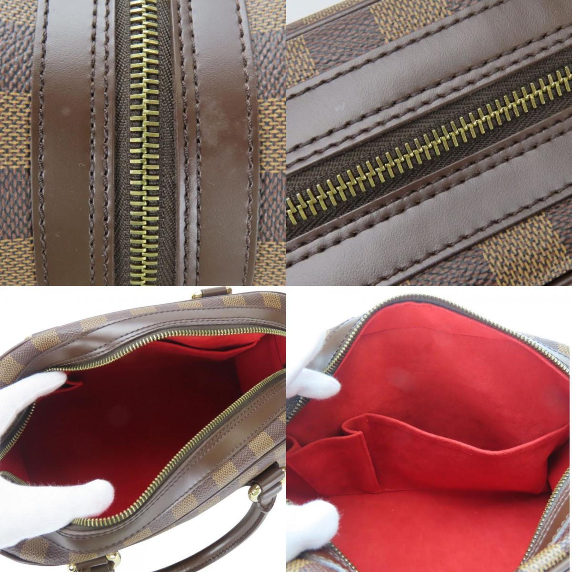Louis Vuitton Brown Ebene Damier Canvas Leather Handbag