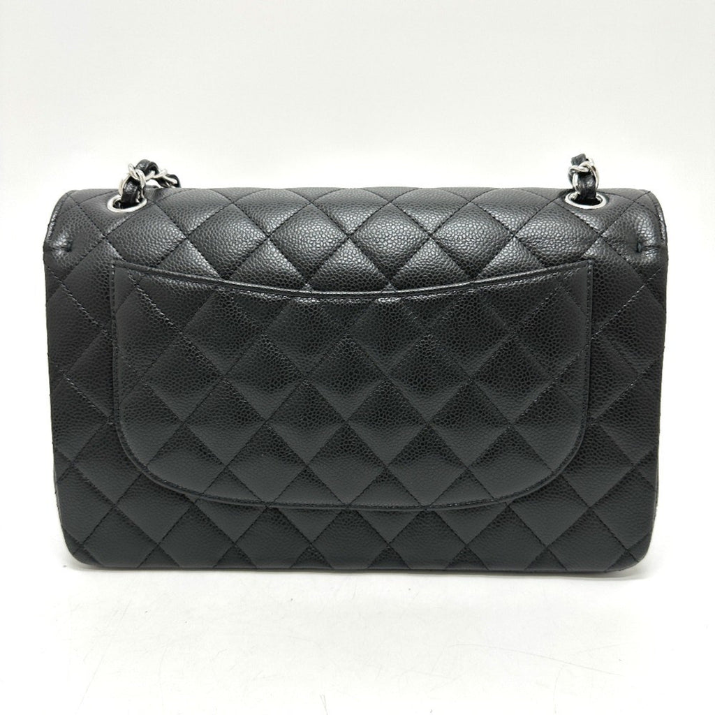 Chanel Black Grained Calfskin Shoulder Bag