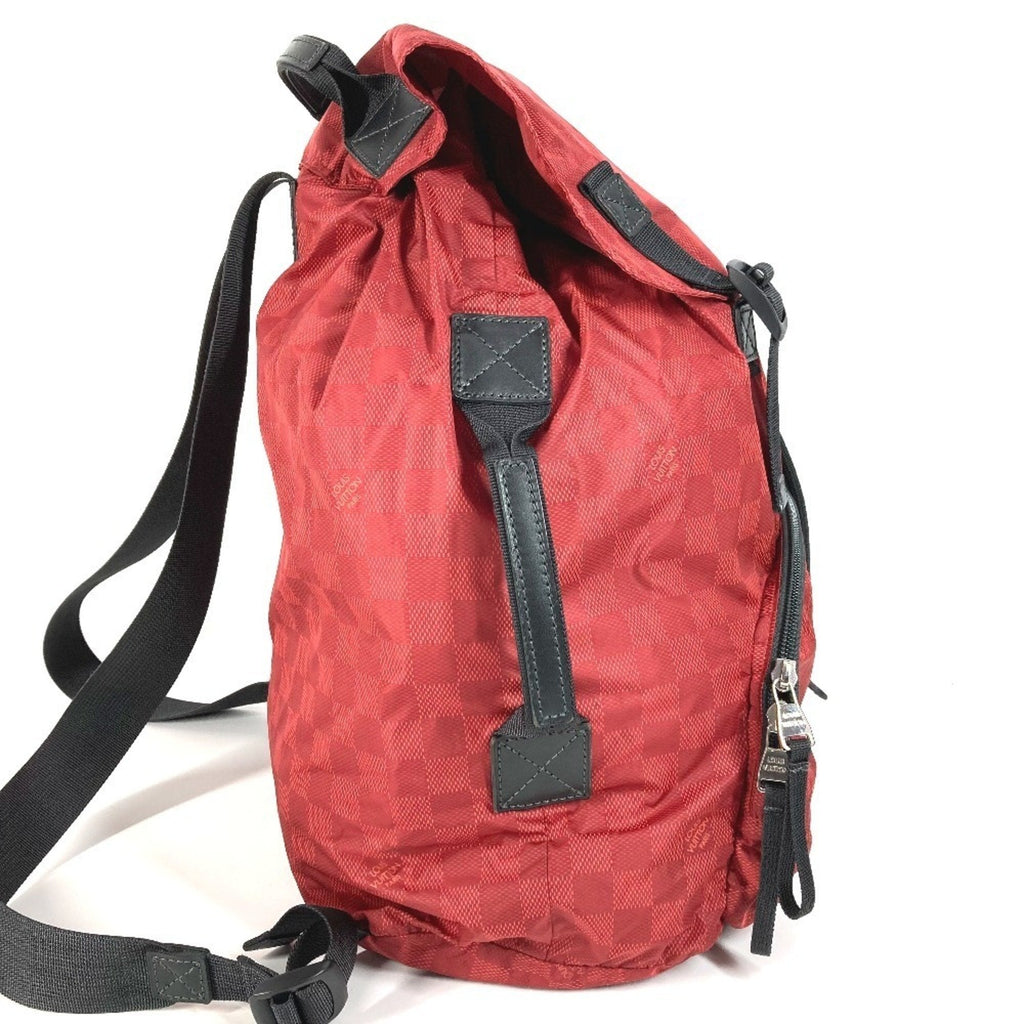 Louis Vuitton Black Red Color Nylon Backpack