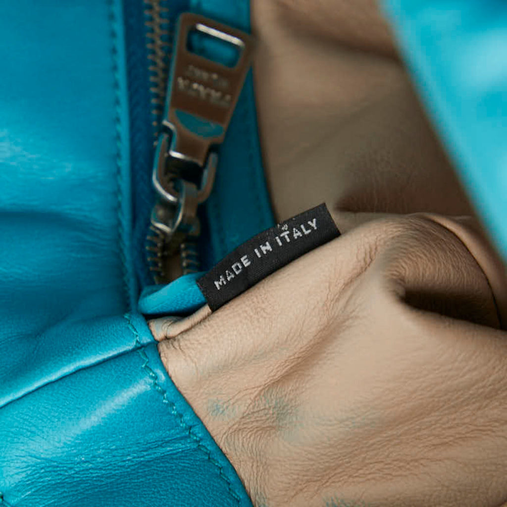 Prada Blue Leather Shoulder Bag