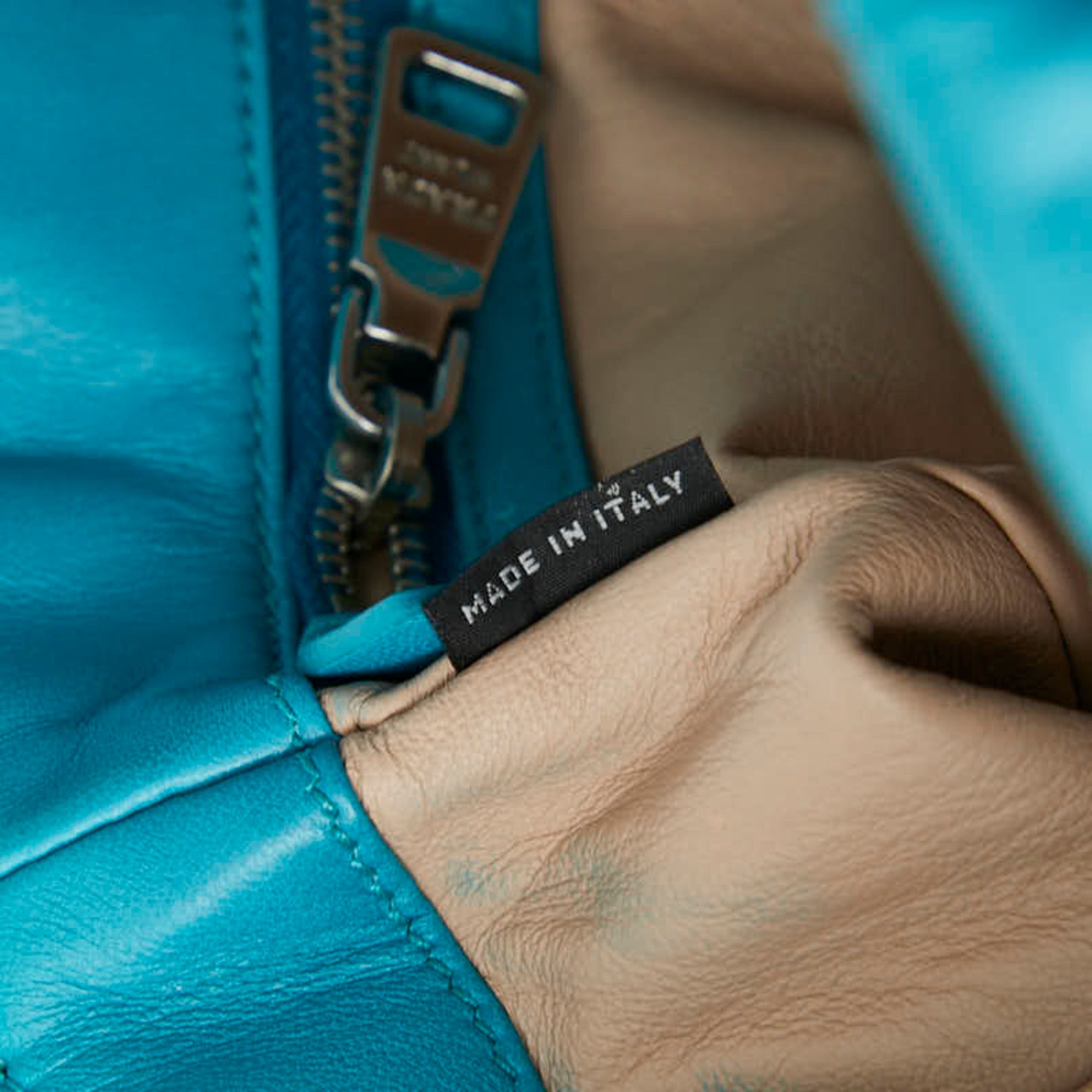 Prada Blue Leather Shoulder Bag
