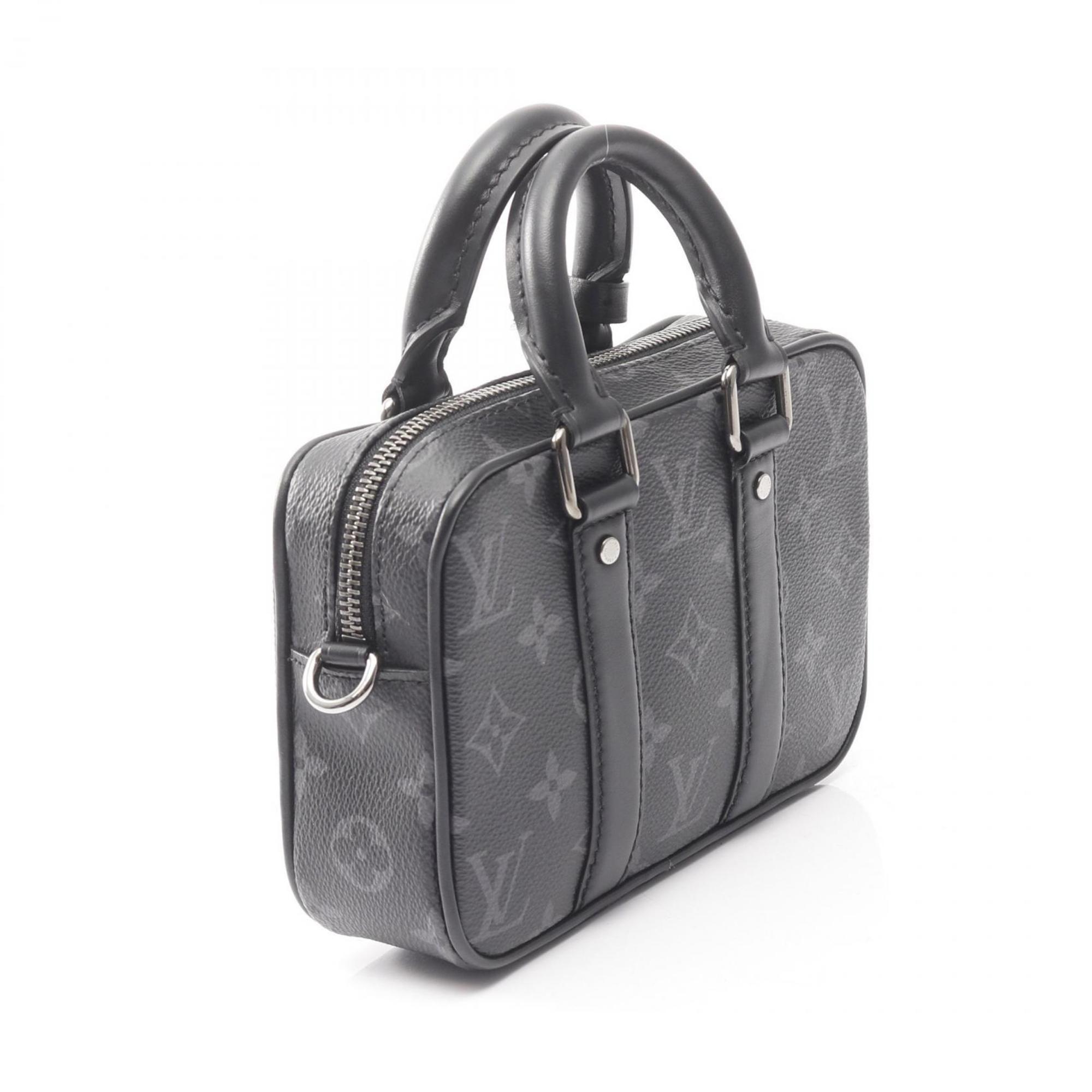 Louis Vuitton Black Monogram Eclipse Coated Canvas Leather Handbag