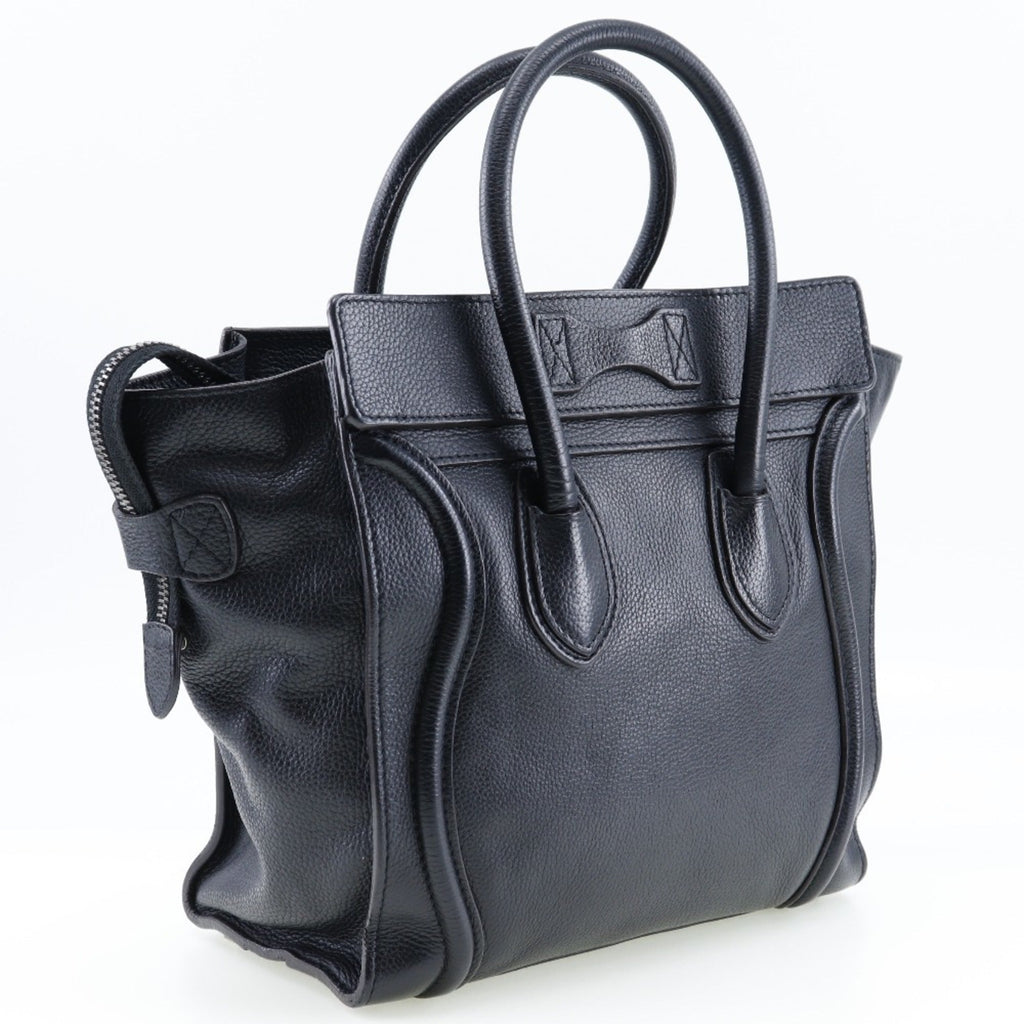 Celine Luggage Black Leather Handbag