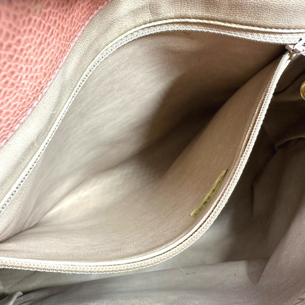 Chanel Pink Grained Calfskin Shoulder Bag Tote Bag