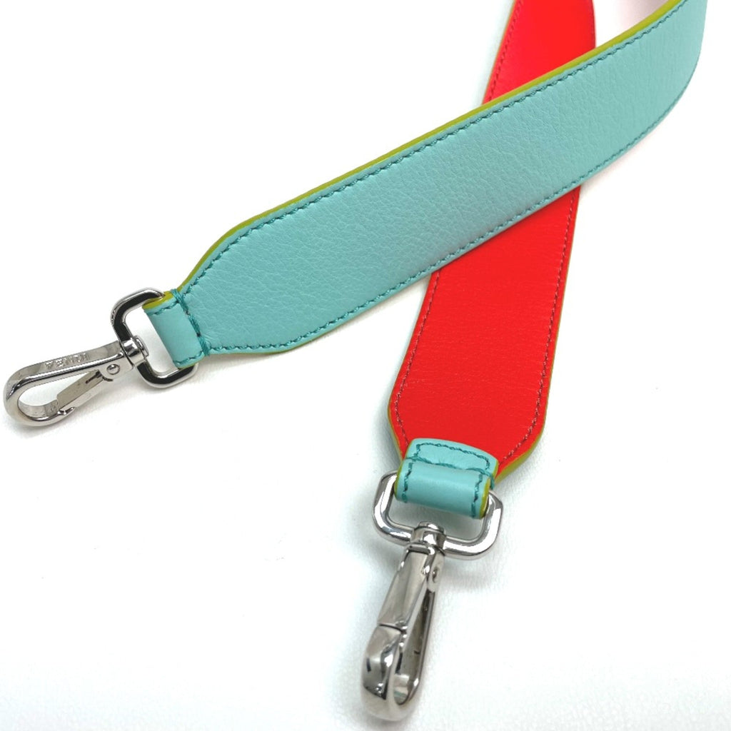 Fendi Blue Leather Chain/Shoulder Wallet