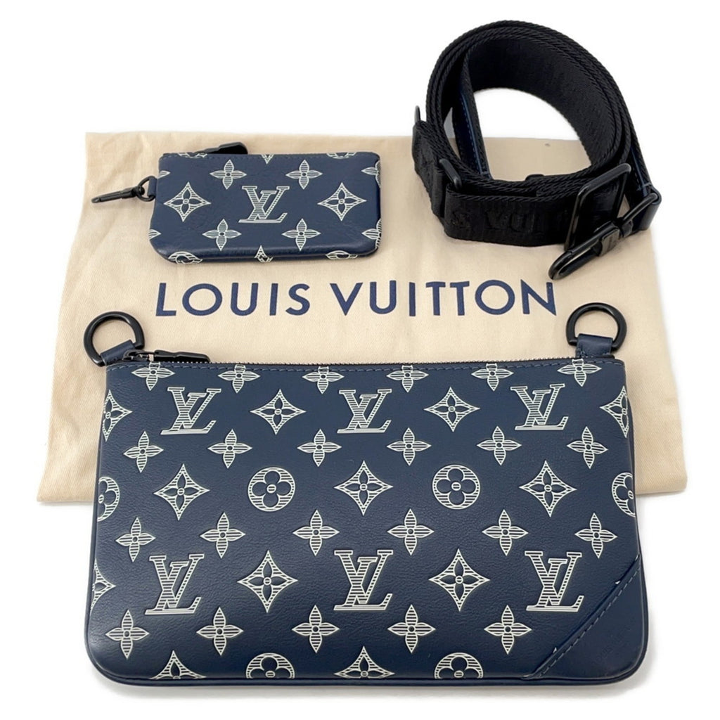 Louis Vuitton Navy Monogram Shadow Handbag Shoulder Bag