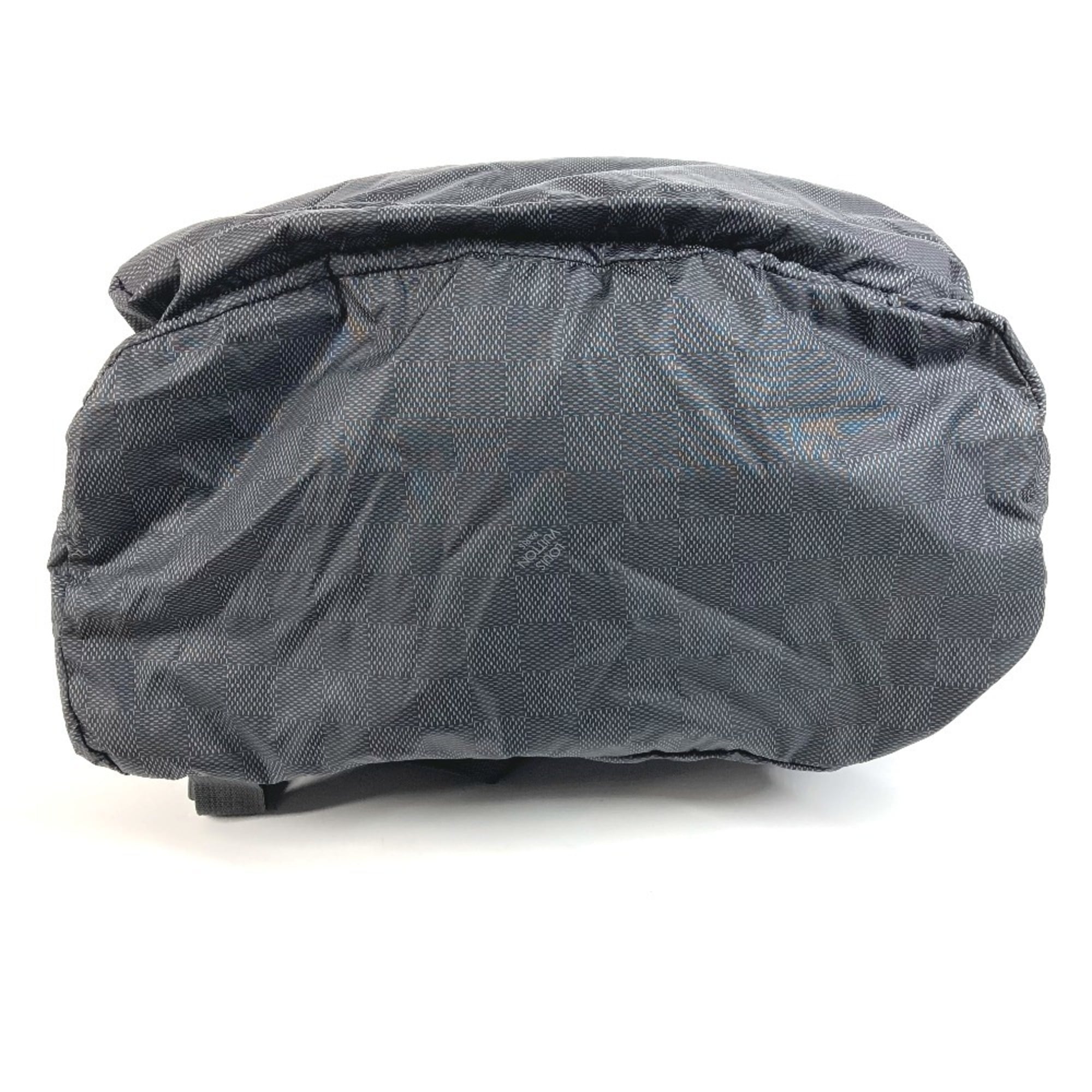 Louis Vuitton Damier Aventure Black Leather Nylon Backpack