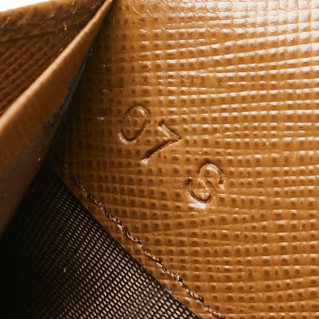 Prada Brown Leather Long Wallet (Bi-Fold)