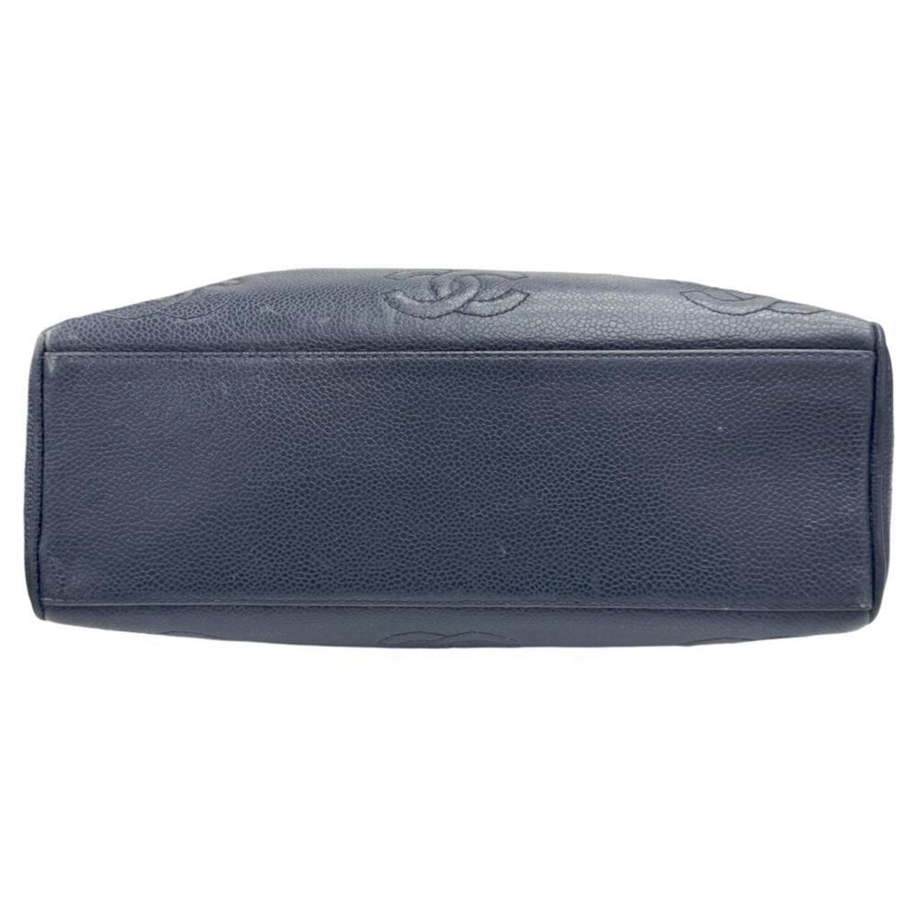 Chanel Navy Grained Calfskin Tote Bag