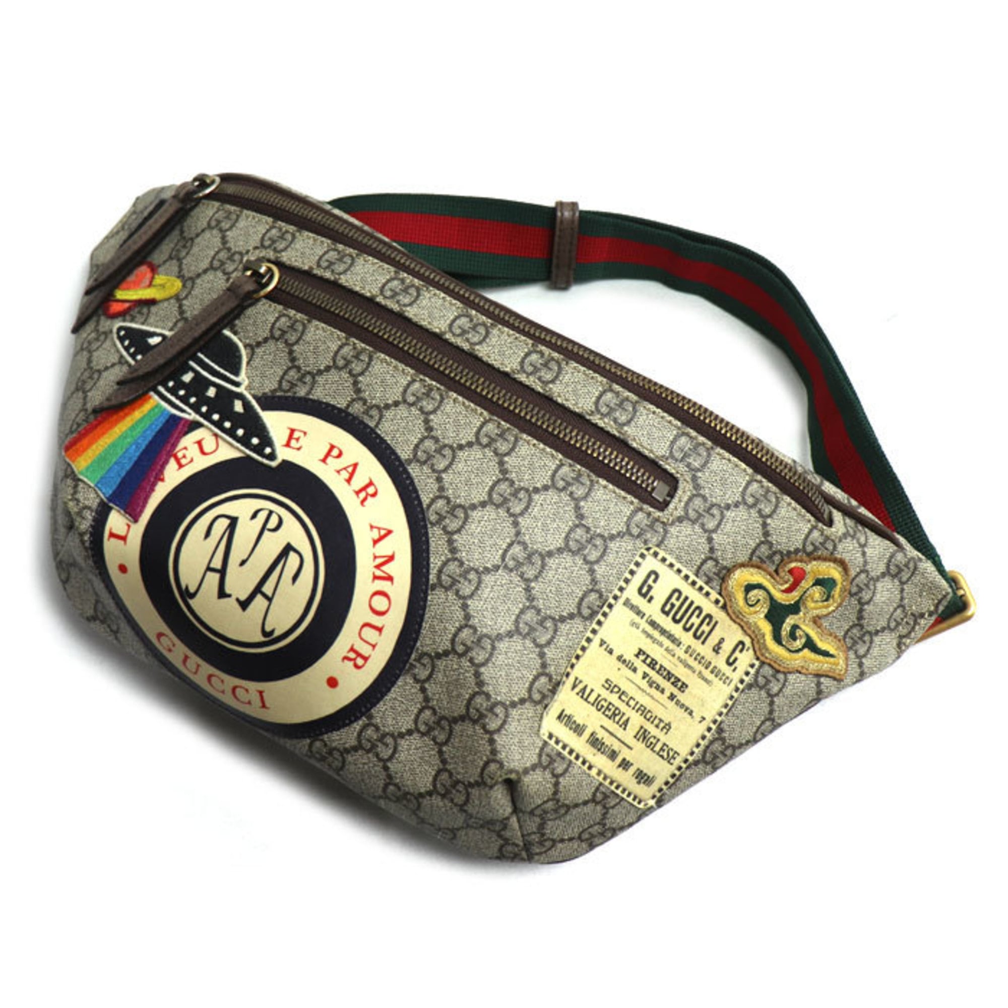 Gucci Beige Gg Supreme Leather Fanny Pack (Pre-Owned)