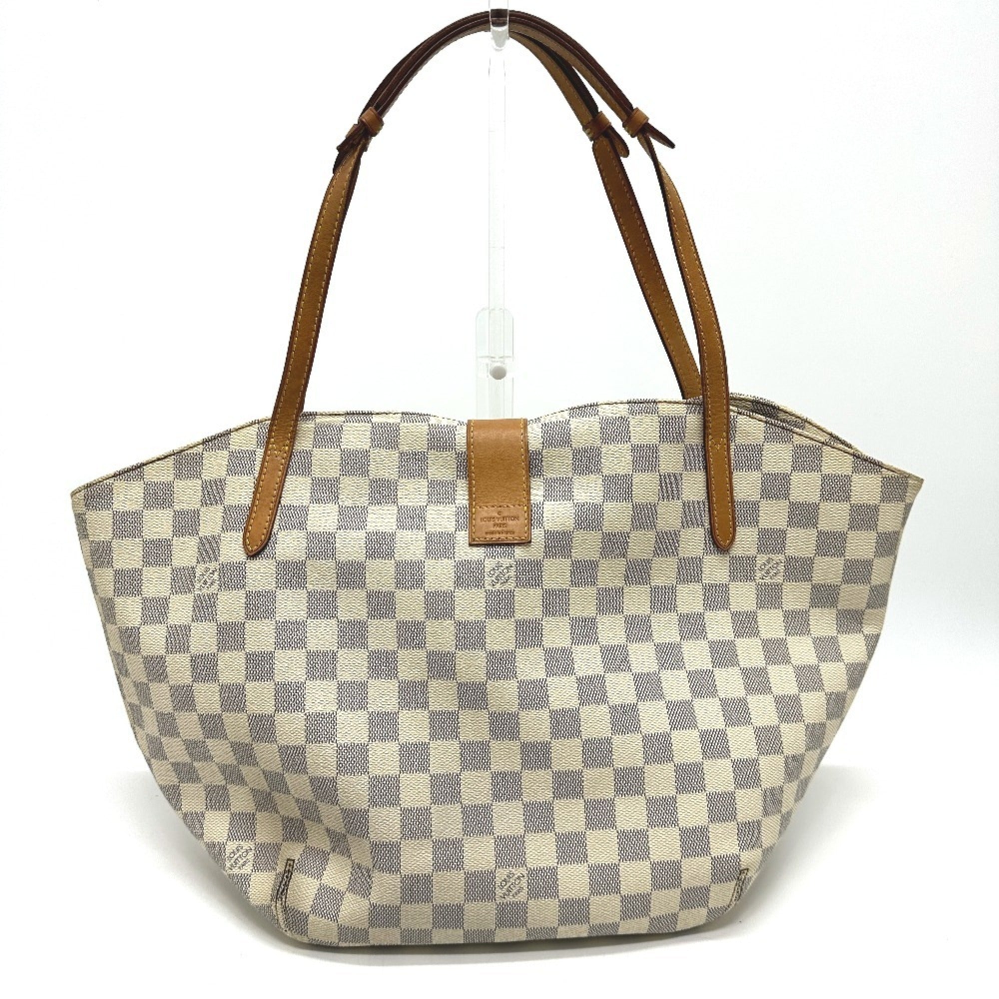 Louis Vuitton White Damier Azur Shoulder Bag Tote Bag
