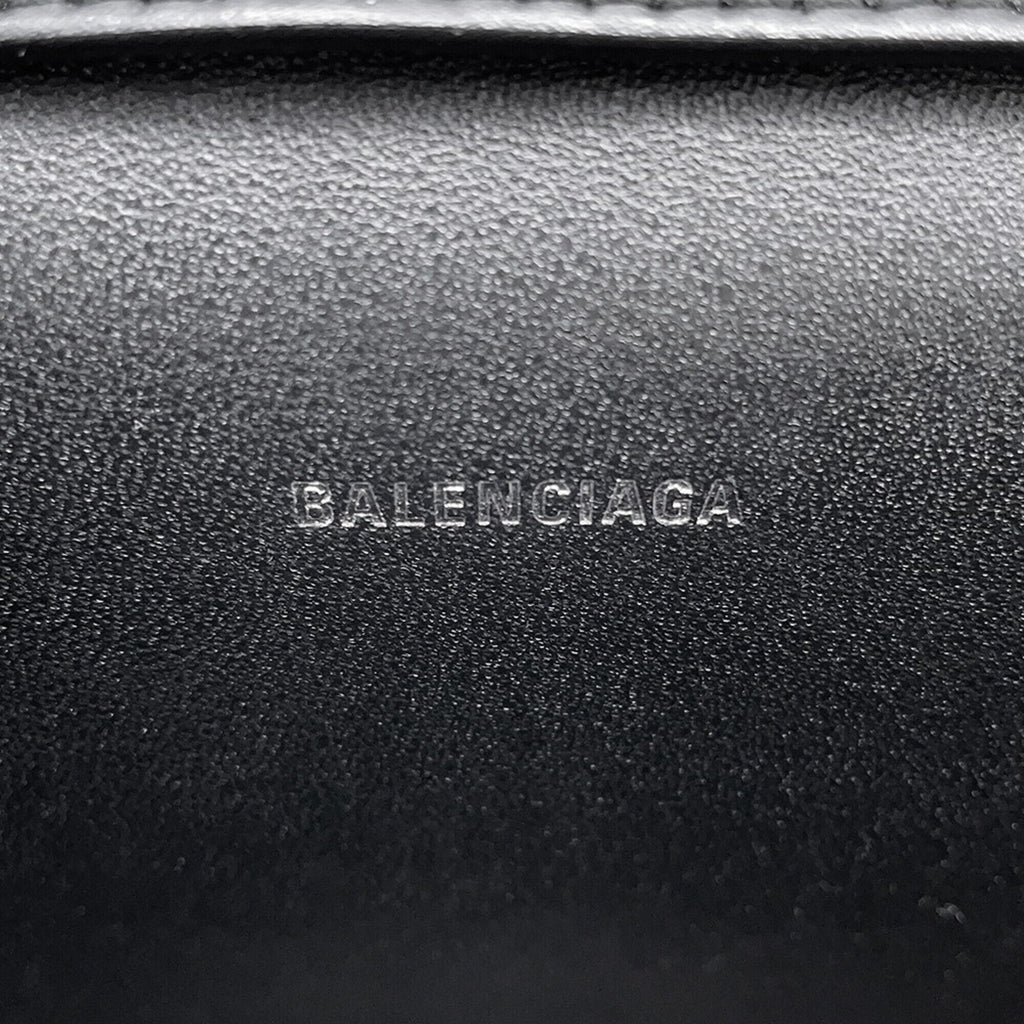 Balenciaga Black Leather Handbag Pouch Shoulder