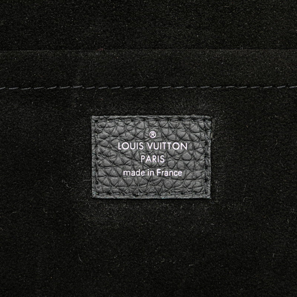 Louis Vuitton Taurillon Black Noir Leather Clutch Bag Pochette