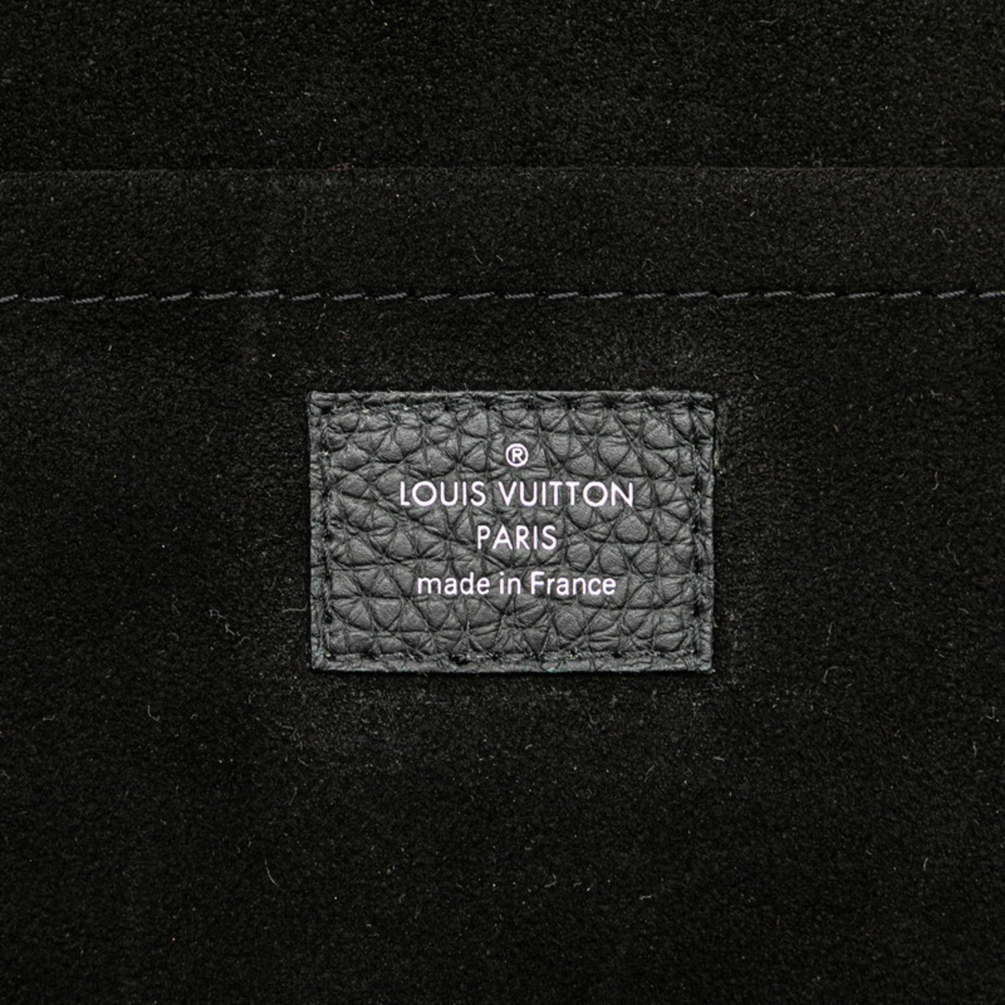 Louis Vuitton Taurillon Black Noir Leather Clutch Bag Pochette