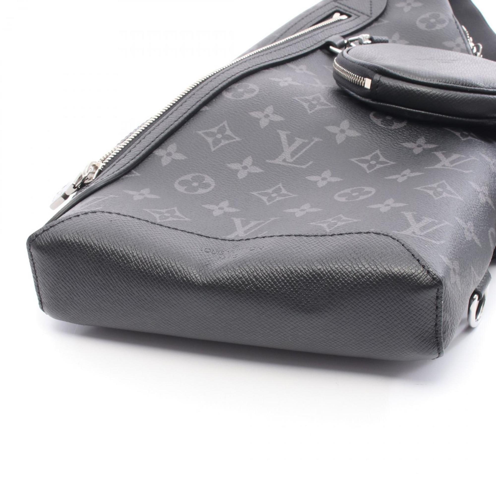 Louis Vuitton Black Coated Canvas Leather Fanny Pack