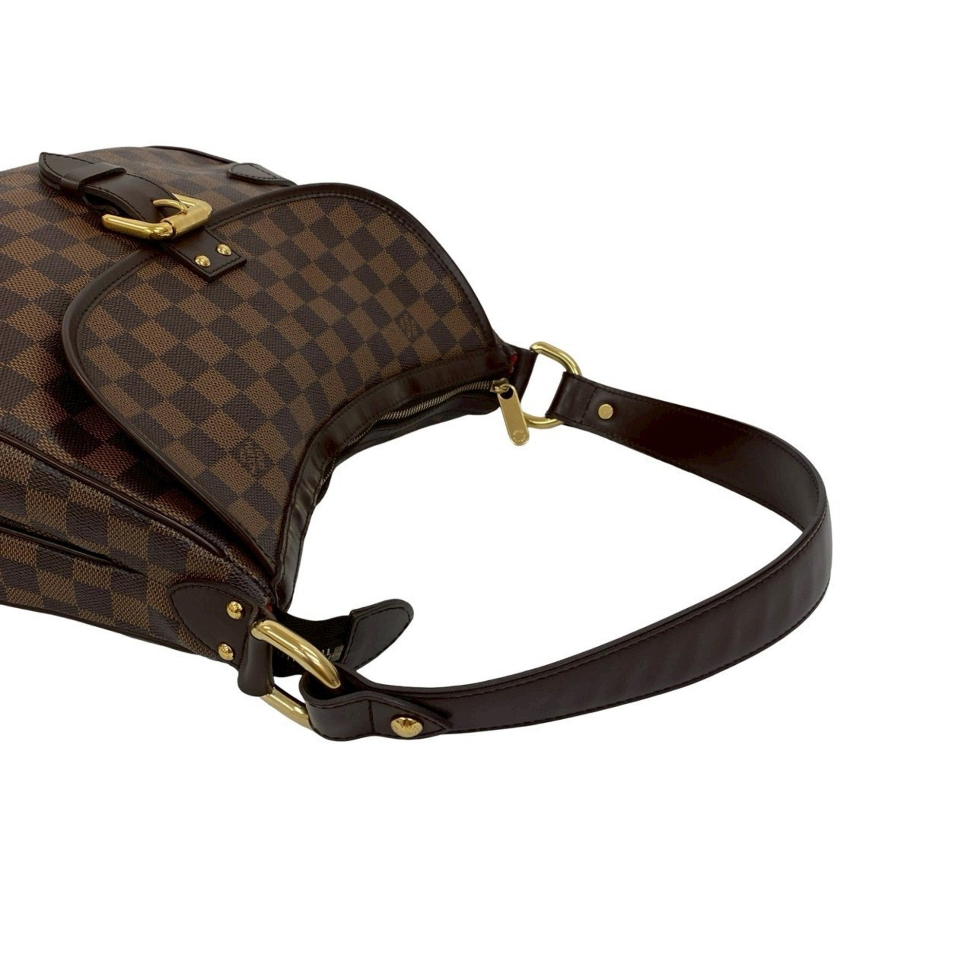 Louis Vuitton Brown Leather Pvc Shoulder Bag Tote Bag