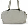 Celine Light Gray Leather Boston Bag Handbag