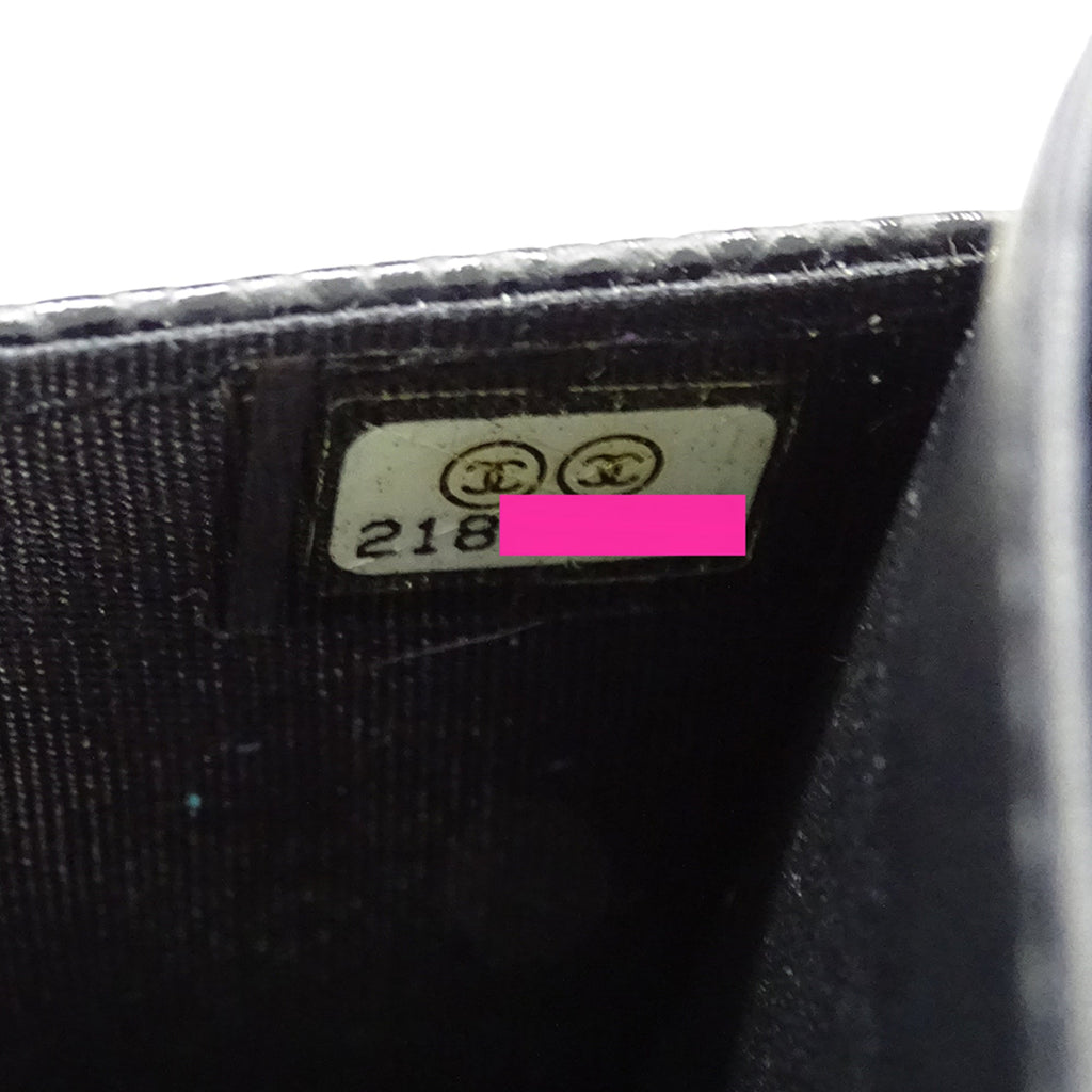 Chanel Black Grained Calfskin Handbag